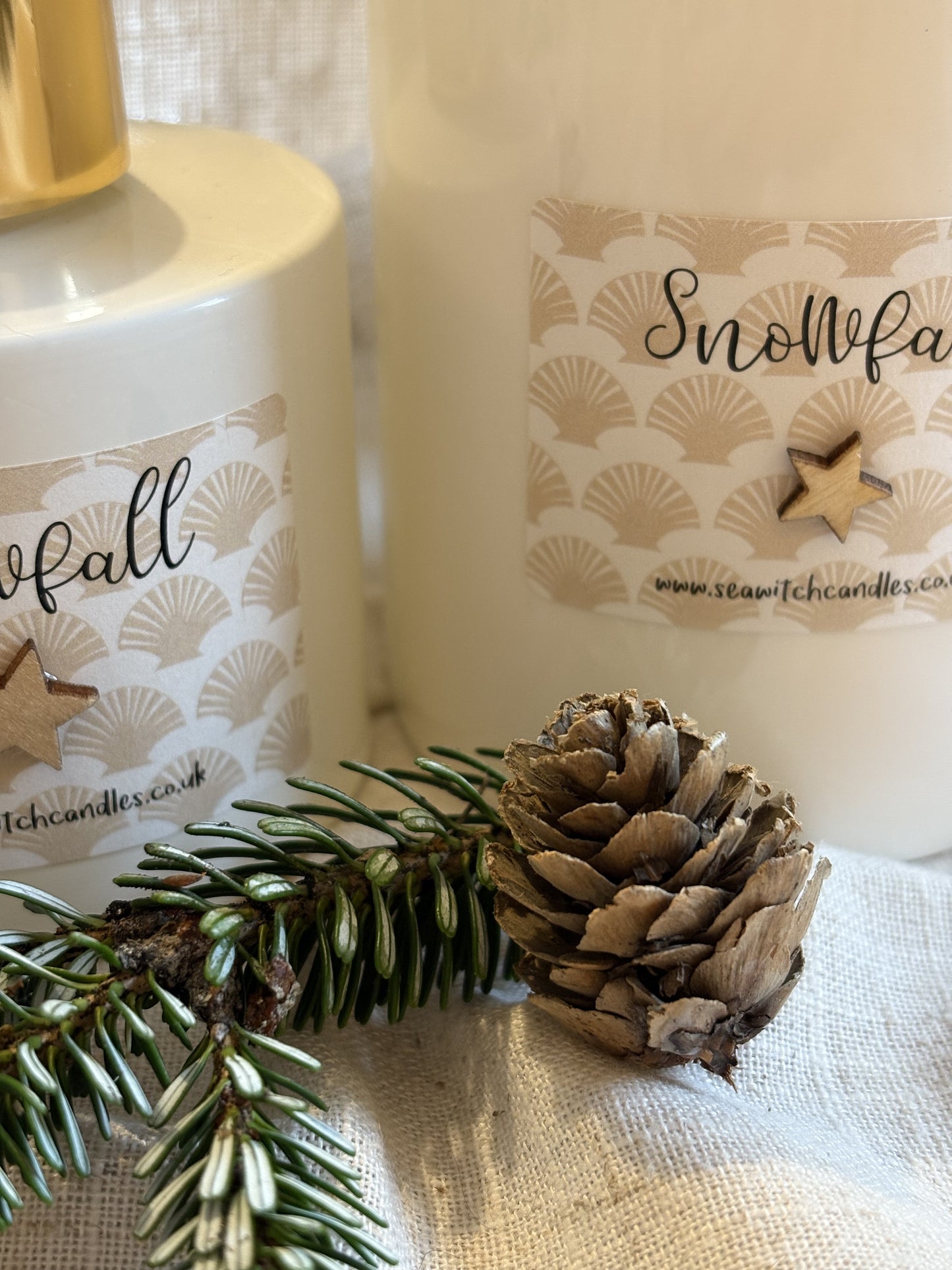 Snowfall Soy Wax Candle - handmade in Cornwall