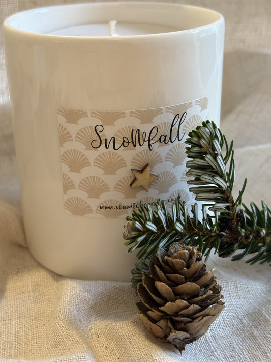 Snowfall Soy Wax Candle - handmade in Cornwall