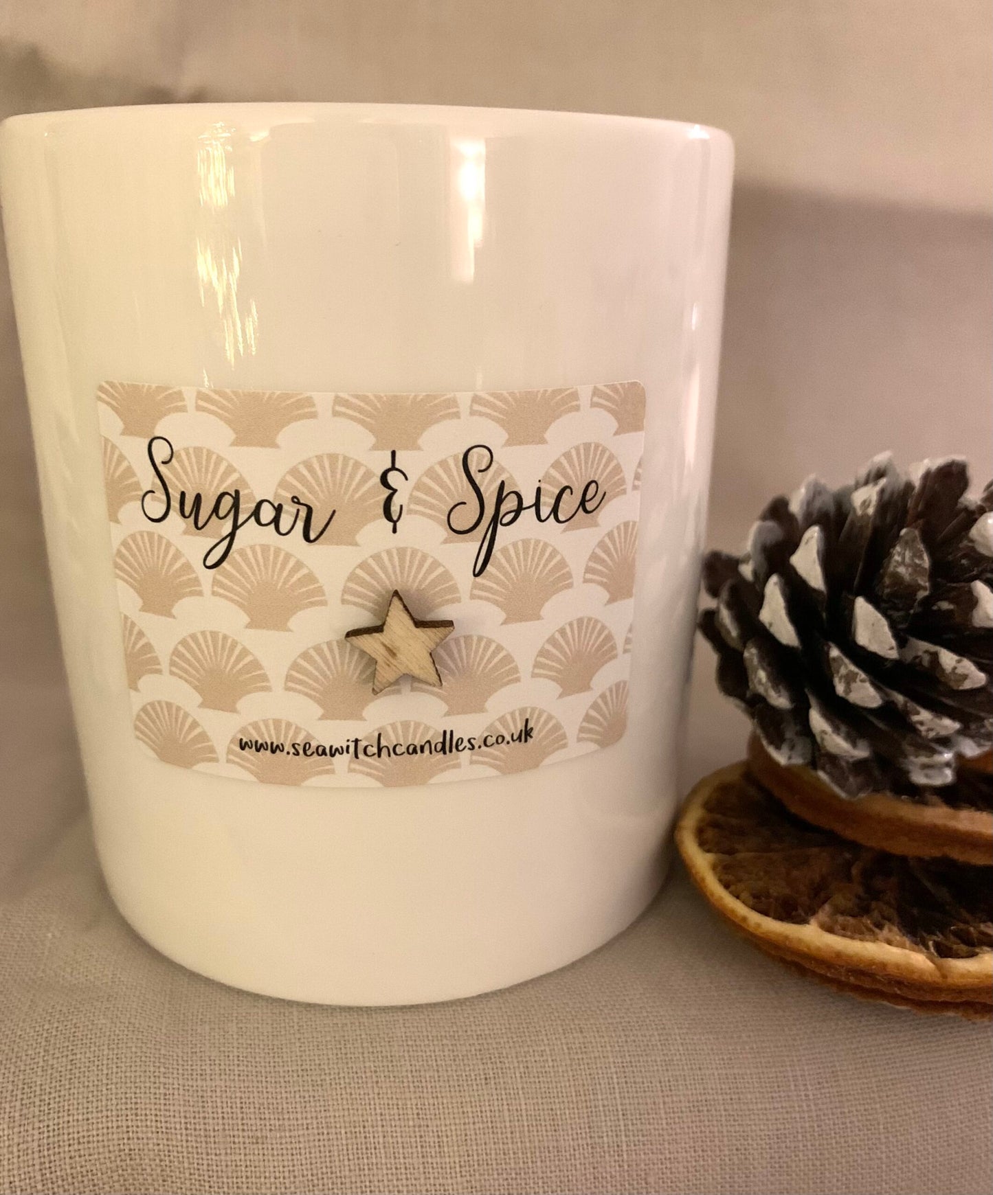 Sugar & Spice Soy Wax Candle - handmade in Cornwall