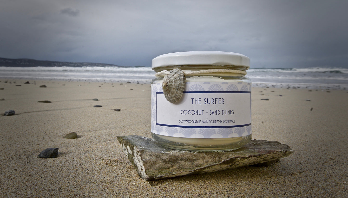 The Surfer Soy Wax Candle - handmade in Cornwall